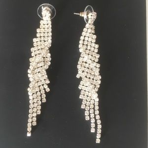 Silver glam earrings